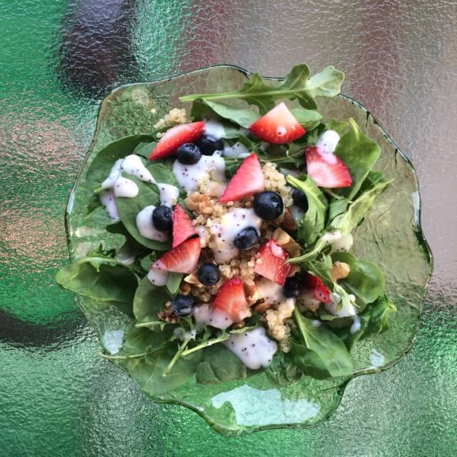 salad with strawberries and blueberries