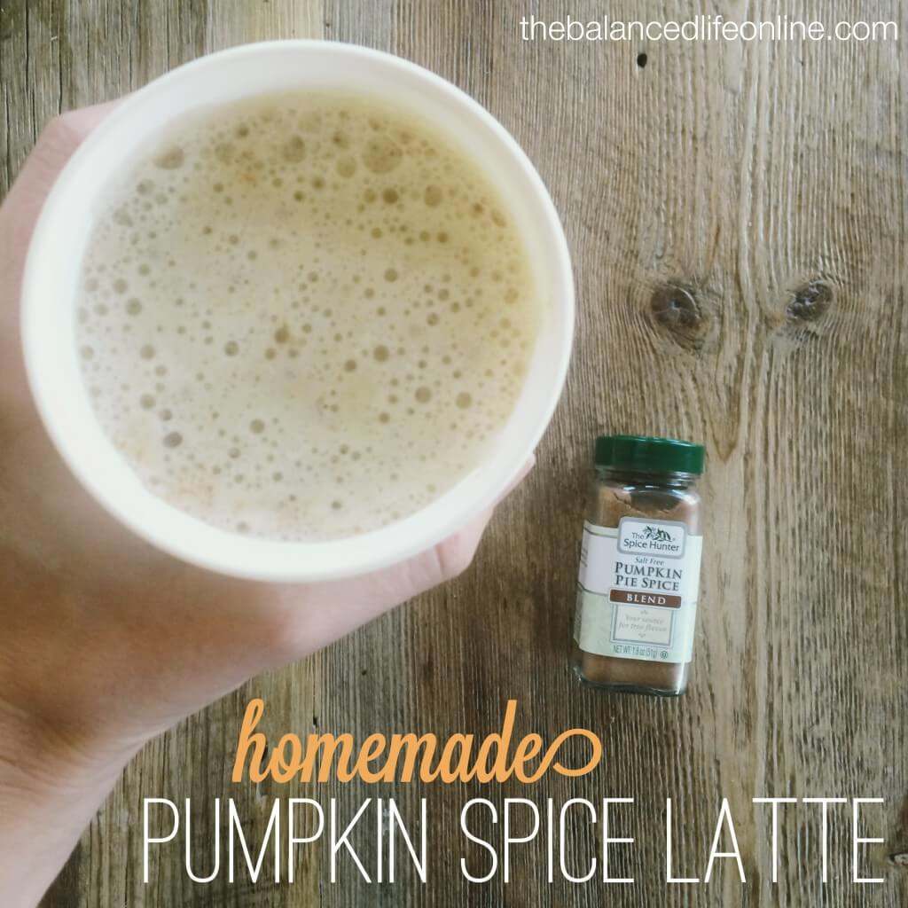 homemade pumpkin spice latte